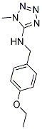 N-(4-ETHOXYBENZYL)-1-METHYL-1H-TETRAZOL-5-AMINE 结构式