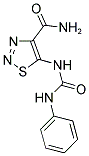 5-[(Anilinocarbonyl)amino]-1,2,3-thiadiazole-4-carboxamide 结构式