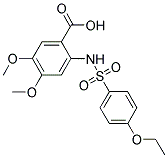 2-[[(4-ETHOXYPHENYL)SULFONYL]AMINO]-4,5-DIMETHOXYBENZOIC ACID 结构式