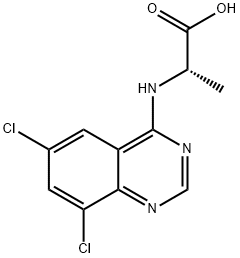 2-(6,8-DICHLORO-QUINAZOLIN-4-YLAMINO)-PROPIONIC ACID 结构式