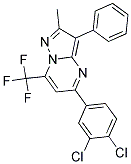 5-(3,4-DICHLOROPHENYL)-2-METHYL-3-PHENYL-7-(TRIFLUOROMETHYL)PYRAZOLO[1,5-A]PYRIMIDINE 结构式