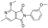 2-(3-METHOXYPHENYL)-6-METHYL-4-(METHYLTHIO)-1H-PYRROLO[3,4-C]PYRIDINE-1,3(2H)-DIONE 结构式