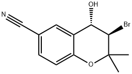 6-CYANO-TRANS-3-BROMO-3,4-DIHYDRO-2,2-DIMETHYL-2H-BENZO-[B]-PYRAN-4-OL 结构式
