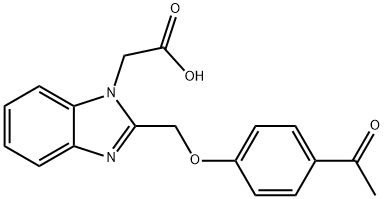 (2-[(4-ACETYLPHENOXY)METHYL]-1H-BENZIMIDAZOL-1-YL)ACETIC ACID 结构式