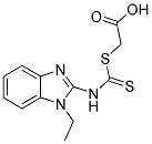 (1-ETHYL-1H-BENZOIMIDAZOL-2-YLTHIOCARBAMOYLSULFANYL)-ACETIC ACID 结构式