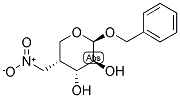 (4R)-BENZYL-4-DEOXY-4-C-NITROMETHYL-BETA-D-ARABINOPYRANOSIDE 结构式