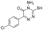 4-AMINO-6-(4-CHLORO-PHENYL)-3-MERCAPTO-4H-[1,2,4]TRIAZIN-5-ONE 结构式