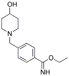 4-(4-HYDROXY-PIPERIDIN-1-YLMETHYL)-BENZIMIDIC ACID ETHYL ESTER 结构式