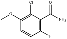 2-氯-6-氟-3-甲氧基苯甲酰胺 结构式