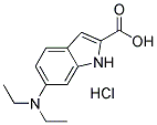 6-(DIETHYLAMINO)-1H-INDOLE-2-CARBOXYLIC ACID HYDROCHLORIDE 结构式