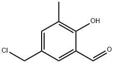 5-(氯甲基)-2-羟基-3-甲基苯甲醛 结构式