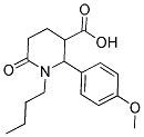 1-BUTYL-2-(4-METHOXYPHENYL)-6-OXOPIPERIDINE-3-CARBOXYLIC ACID 结构式