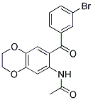 N-[7-(3-Bromo-benzoyl)-2,3-dihydro-benzo[1,4]dioxin-6-yl]-acetamide 结构式