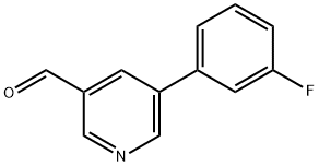 5-(3-氟苯基)烟醛 结构式