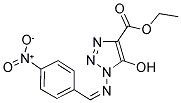 ETHYL 5-HYDROXY-1-{[(1Z)-(4-NITROPHENYL)METHYLENE]AMINO}-1H-1,2,3-TRIAZOLE-4-CARBOXYLATE 结构式