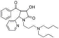 4-BENZOYL-1-[3-(DIBUTYLAMINO)PROPYL]-3-HYDROXY-5-(2-PYRIDINYL)-1,5-DIHYDRO-2H-PYRROL-2-ONE 结构式