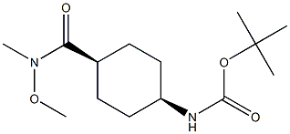 TERT-BUTYL CIS-4-[N-METHOXY-N-(METHYLCARBAMOYL)CYCLOHEXYL]CARBAMATE 结构式