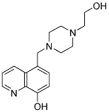 5-[[4-(2-羟基乙基)-1-哌嗪基]甲基]-8-喹啉醇 结构式