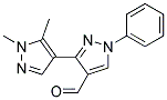 1',5'-DIMETHYL-1-PHENYL-1 H ,1' H-[3,4']BIPYRAZOLYL-4-CARBALDEHYDE 结构式