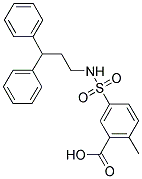 5-(3,3-DIPHENYL-PROPYLSULFAMOYL)-2-METHYL-BENZOIC ACID 结构式