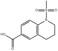 1-甲磺酰基-1,2,3,4-四氢-喹啉-6-羧酸 结构式