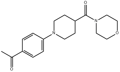 1-(4-[4-(MORPHOLINOCARBONYL)PIPERIDINO]PHENYL)-1-ETHANONE 结构式