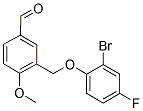 3-[(2-Bromo-4-fluorophenoxy)methyl]-4-methoxybenzaldehyde 结构式