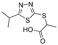 2-[(5-ISOPROPYL-1,3,4-THIADIAZOL-2-YL)SULFANYL]PROPANOIC ACID 结构式