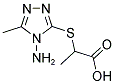 2-[(4-AMINO-5-METHYL-4H-1,2,4-TRIAZOL-3-YL)SULFANYL]PROPANOIC ACID 结构式