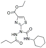 ETHYL 2-{2-BUTYRYL-1-[(CYCLOHEXYLAMINO)CARBONYL]HYDRAZINO}-1,3-THIAZOLE-4-CARBOXYLATE 结构式