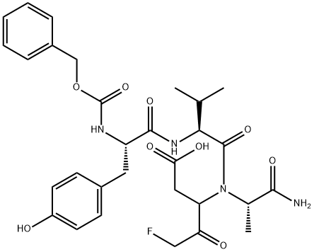 Z-TYR-VAL-ALA-DL-ASP-FLUOROMETHYLKETONE 结构式