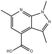 1,3,6-三甲基-4-吡唑并[5,4-B]吡啶羧酸 结构式