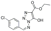 Ethyl 1-{[(1Z)-(4-chlorophenyl)methylene]amino}-5-hydroxy-1H-1,2,3-triazole-4-carboxylate 结构式