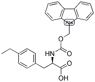 (R)-3-(4-ETHYL-PHENYL)-2-(9H-FLUOREN-9-YLMETHOXYCARBONYLAMINO)-PROPIONIC ACID 结构式