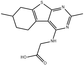 (2,7-DIMETHYL-5,6,7,8-TETRAHYDRO-BENZO[4,5]-THIENO[2,3-D]PYRIMIDIN-4-YLAMINO)-ACETIC ACID 结构式