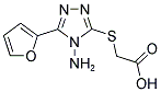 ([4-AMINO-5-(2-FURYL)-4H-1,2,4-TRIAZOL-3-YL]SULFANYL)ACETIC ACID 结构式