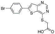 [[6-(4-BROMOPHENYL)THIENO[3,2-D]PYRIMIDIN-4-YL]THIO]ACETIC ACID 结构式