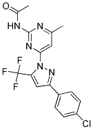 N-{4-[3-(4-CHLOROPHENYL)-5-(TRIFLUOROMETHYL)-1H-PYRAZOL-1-YL]-6-METHYLPYRIMIDIN-2-YL}ACETAMIDE 结构式