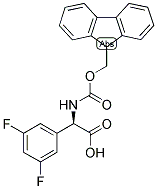 (R)-(3,5-DIFLUORO-PHENYL)-[(9H-FLUOREN-9-YLMETHOXYCARBONYLAMINO)]-ACETIC ACID 结构式