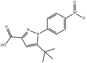 5-TERT-BUTYL-1-(4-NITRO-PHENYL)-1H-PYRAZOLE-3-CARBOXYLIC ACID 结构式