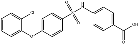 4-[4-(2-氯苯氧基)苯基磺酰胺]苯甲酸 结构式