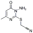 [(1-AMINO-4-METHYL-6-OXO-1,6-DIHYDROPYRIMIDIN-2-YL)THIO]ACETONITRILE 结构式