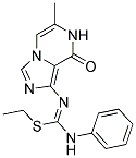 Ethyl N'-(6-methyl-8-oxo-7,8-dihydroimidazo[1,5-a]pyrazin-1-yl)-N-phenylimidothiocarbamate 结构式