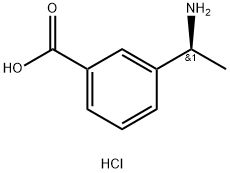 (S)-3-(1-氨基-乙基)-苯甲酸 结构式