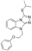 3-ISOPROPYLSULFANYL-9-(2-PHENOXY-ETHYL)-9H-BENZO[4,5]IMIDAZO[2,1-C][1,2,4]TRIAZOLE 结构式