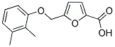 5-[(2,3-DIMETHYLPHENOXY)METHYL]-2-FUROIC ACID 结构式