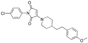 1-(4-Chlorophenyl)-3-[4-(4-methoxyphenethyl)-1-piperidinyl]-1H-pyrrole-2,5-dione 结构式