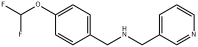 1-[4-(DIFLUOROMETHOXY)PHENYL]-N-(PYRIDIN-3-YLMETHYL)METHANAMINE 结构式