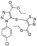 ETHYL 5-{[1-(4-CHLOROPHENYL)-4-(ETHOXYCARBONYL)-1H-1,2,3-TRIAZOL-5-YL]THIO}-1,2,3-THIADIAZOLE-4-CARBOXYLATE 结构式