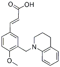 (2E)-3-[3-(3,4-DIHYDRO-1(2H)-QUINOLINYLMETHYL)-4-METHOXYPHENYL]-2-PROPENOIC ACID 结构式